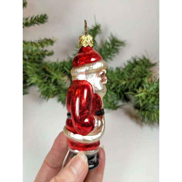 Santa with Tree Retired Old World Christmas Inge Glas Ornament - Picture 1 of 5